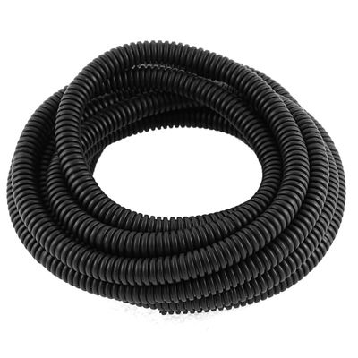 uxcell 3.3 M 8x10mm Plastic Flexible Corrugated Conduit Tube Black