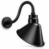10in. Satin Black Angle Shade Gooseneck Sign Light, 5000K Cool White view 1
