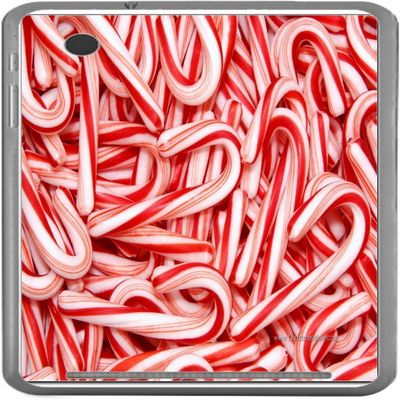 Lots of Fun Candy Canes Slate 7 Vinyl Decal Sticker Skin by Debbie's Designs
