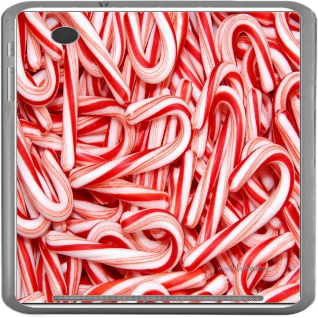 Lots of Fun Candy Canes Slate 7 Vinyl Decal Sticker Skin by Debbie's Designs
