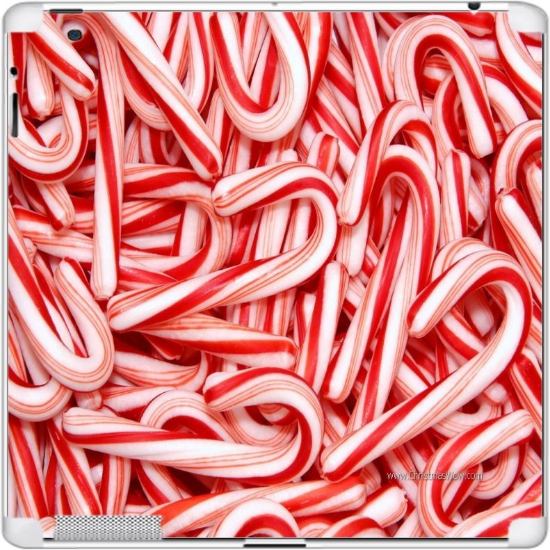 Lots of Fun Candy Canes iPad 2 Vinyl Decal Sticker Skin by Debbie's Designs