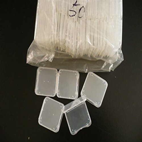 50 Pack SD MMC / SDHC PRO DUO Memory Card Plastic Storage Jewel Case (memory card not included) (1 3/8" x 1 3/8" x 1/4")