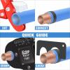 iCrimp Angle PEX Crimping Tool for 1/2-inch & 3/4-inch PEX Copper Crimp Rings and Barbed PEX Fitting, c/w PEX Tubing Cutter & Go/No-Go Gauge, Meets ASTM F1807 Standard PEX PlumbingTool view 4