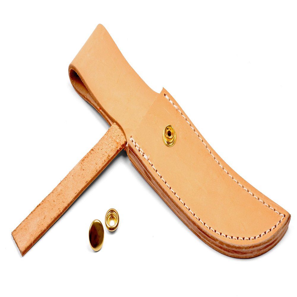 Natural Leather Knife Sheath with Brass Clasp SHE5