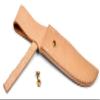 Natural Leather Knife Sheath with Brass Clasp SHE9 view 1