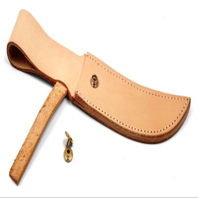 Natural Leather Knife Sheath with Brass Clasp SHE10
