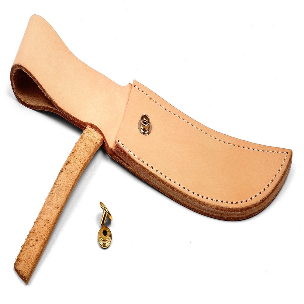 Natural Leather Knife Sheath with Brass Clasp SHE10