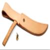 Natural Leather Knife Sheath with Brass Clasp SHE10 view 1
