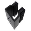 454446mm Aluminum Heat Sink - Black view 1