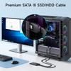 Cable Matters 3-Pack Straight SATA Cable - 24 Inch, SATA III 6Gbps Data Cable for SSD, HDD, CD/DVD Drives, Hard Drive, Optical Drive, Gaming PC, Desktop, Motherboard, Black view 3