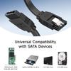 Cable Matters 3-Pack Straight SATA Cable - 24 Inch, SATA III 6Gbps Data Cable for SSD, HDD, CD/DVD Drives, Hard Drive, Optical Drive, Gaming PC, Desktop, Motherboard, Black view 4