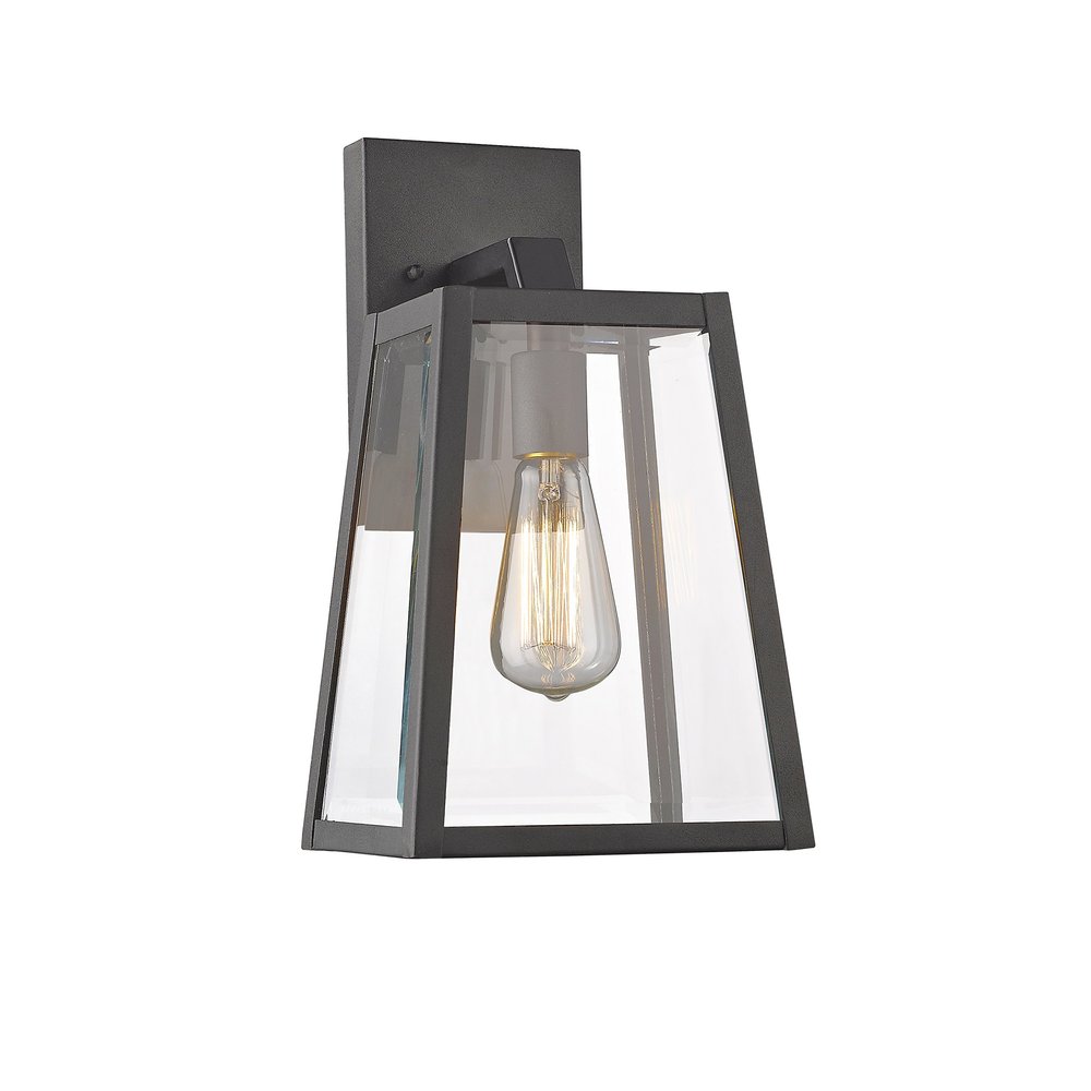Chloe Lighting CH822034BK14-OD1 Transitional 1 Light Black Outdoor Wall Sconce 14" Height