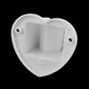 uxcell Bathroom Shower Head Wall Mounted Heart Shape Bracket Holder White view 2