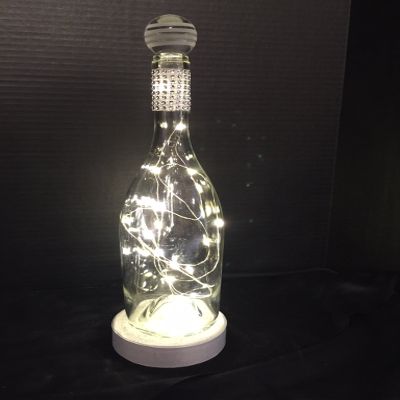Dki Clear Bottle w/Crystal Topper
