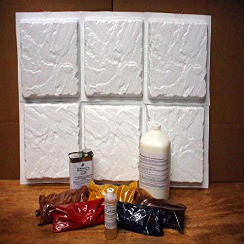 DIY Castle Stone Paver Craft Project Kit #CS-1212-12K - Includes 12-12x12x1.5 inch Cobblestone Molds and Supplies to Make 100s of Paver or Tiles for Pennies.