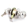 uxcell Bedroom Metal Push-Button Keyed Oval Handle Door Knob Lock Set Lockset view 2