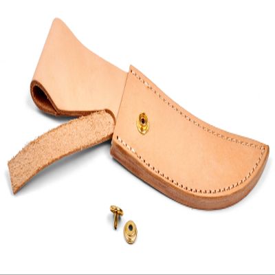 Natural Leather Knife Sheath with Brass Clasp SHE18