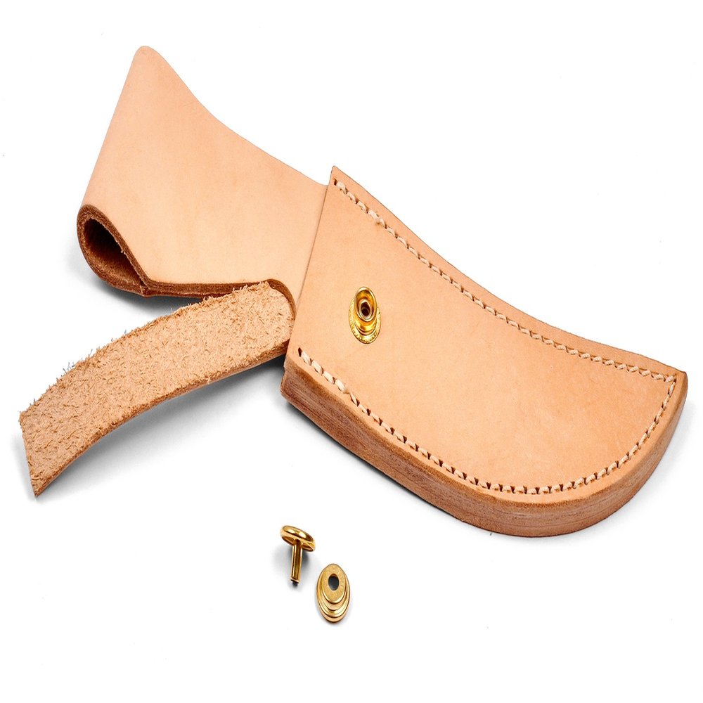 Natural Leather Knife Sheath with Brass Clasp SHE18