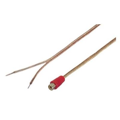 18 AWG Speaker wire with RCA Female - 6 Foot Red Band