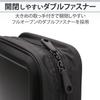 Elecom CD/DVD/Blu-Ray Case Semi Hard Zipper with CCD  HB Series , blk view 4