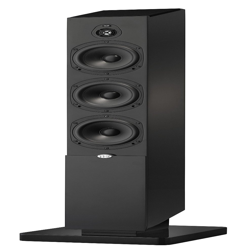 NHT Media Series 3-Way Floor-standing Dolby Atmos Tower Speaker - Clean, Hi-Res Audio | Sealed Box | Aluminum Drivers | Single Unit, High Gloss Black (MS - Tower Black)