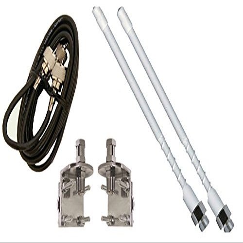 4 FT. Dual Fiberglass Antenna KIT - White