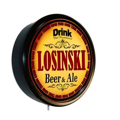 Goldenoldiesclocks LOSINSKI Beer and Ale Cerveza Lighted Wall Sign