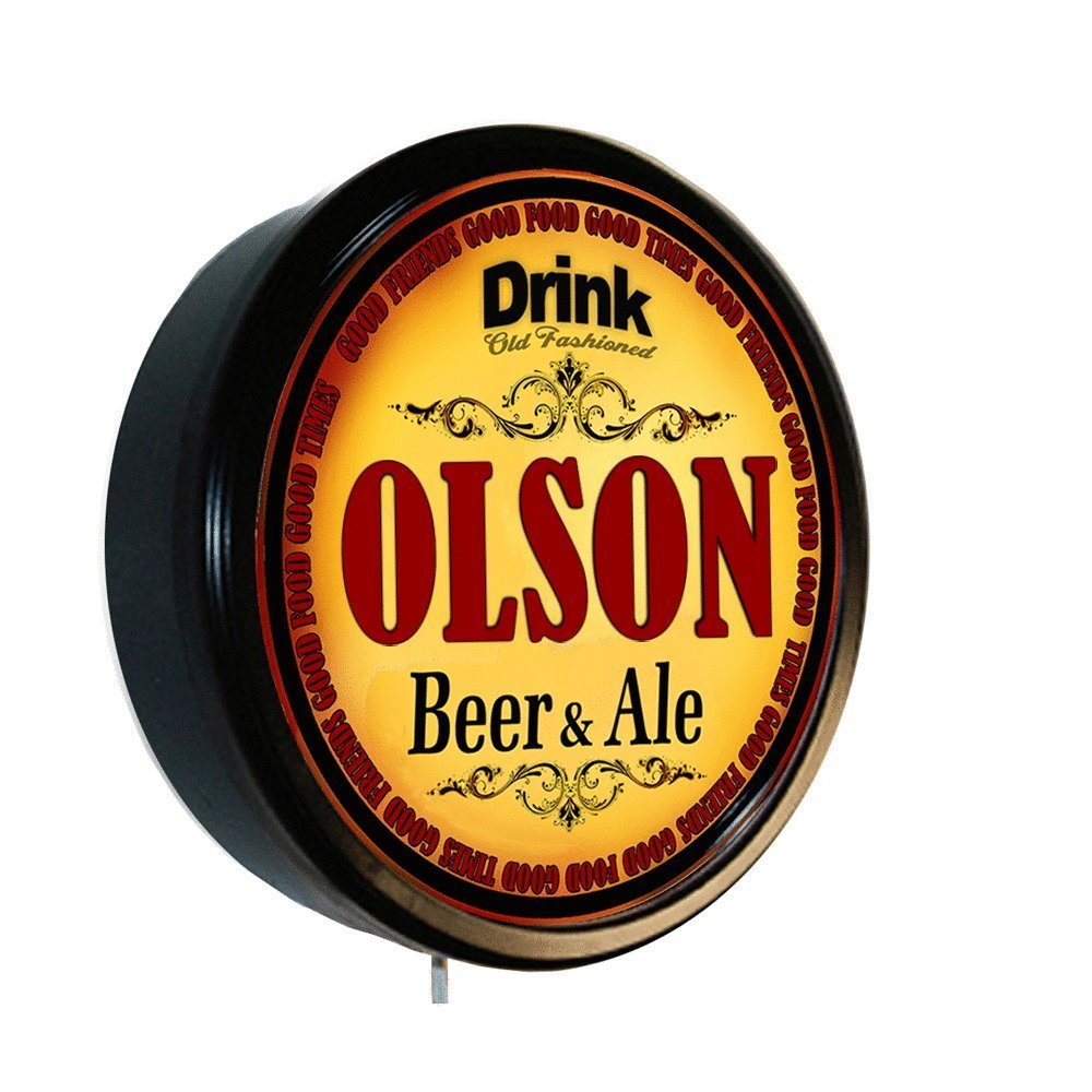 Goldenoldiesclocks Olson Beer and Ale Cerveza Lighted Wall Sign