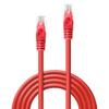 LINDY Basic Network Cable Cat. 6 U/UTP Patch Cable 0.3 m red view 1