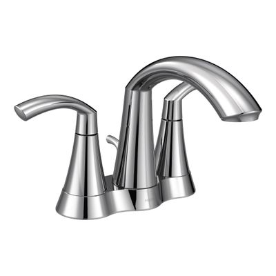 Moen Glyde Chrome Two-Handle High Arc Centerset Bathroom Faucet, 6172