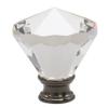 Urbanest Crystal Belle Lamp Finial, Black Nickel, 2 3/16-inch Tall view 1