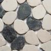CNK Tile Black and White Sliced Pebble Tile 12" x 12" Polished Natural Stone with Mesh Backing for Bathroom Shower Floor Backsplash Patio Durable Weather-Resistant Easy to Install Pack of 1 view 4