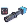 14MP HDMI Microscope Camera Remote Control Kit for Industry Lab PCB USB Output TF Card Video Recorder +180X C-Mount Lens + Big Stereo Stand +144 LED Light view 2