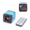 14MP HDMI Microscope Camera Remote Control Kit for Industry Lab PCB USB Output TF Card Video Recorder +180X C-Mount Lens + Big Stereo Stand +144 LED Light view 3