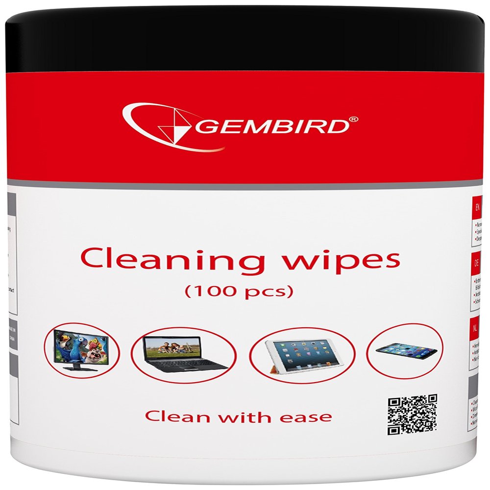 Gembird ck-ww100 01 Computer Cleaning Kit Cleaning Kit for LCD/TFT/Plasma, Computer (Dry Cloths, Microfibre, Black, red, White)