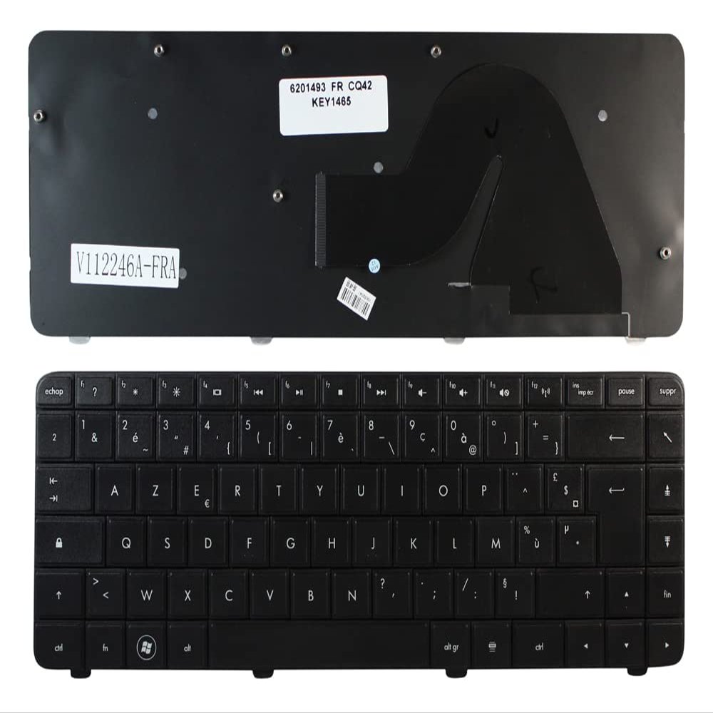 Power4Laptops French Layout Black Replacement Laptop Keyboard Compatible with Compaq Presario CQ42-155TU