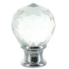 Upgradelights Clear Faceted Crystal Orb Finial with Chrome Base view 1