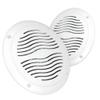 5-inch Water Resistant Outdoor Speakers, Dual Cone, 25W Peak Power, Marine and RV Compatible (White) view 1