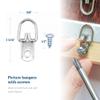D Ring Picture Hangers with Screws - 100 Pack - Bulk D Rings - Pro Quality Hangers, Picture Hanging Hardware, Dring, Small D Ring Picture Hangers - Picture Hang Solutions. view 2