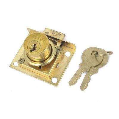 uxcell Cabinet Security Drawer 22mm Dia Cylinder Head Metal Lock w 2 Keys