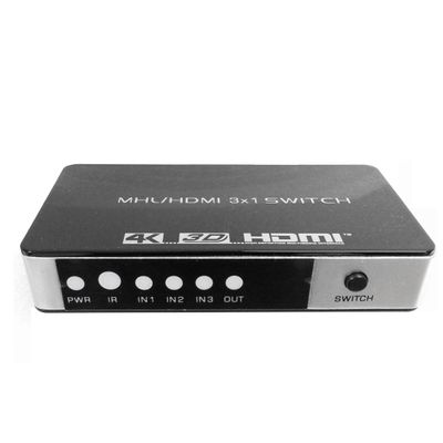 101AV Latest Generation HDMI V1.4 3x1 Port Switch Full HD 4K2K 1080P with IR Remote