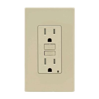 Leviton Smartlockpro Gfci Outlet 15A 125V Ivory Nema 5-15R