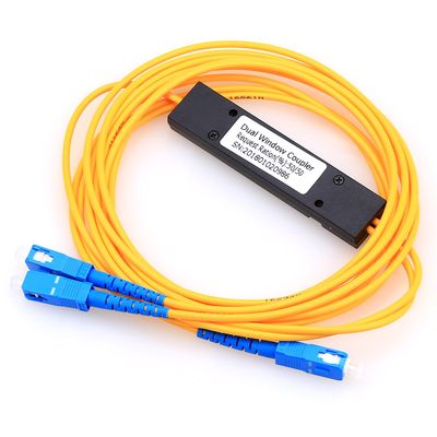 1 in 2 Out Mini ABS Box Optical Splitter for Sc/Fc/St/Lc Connectors