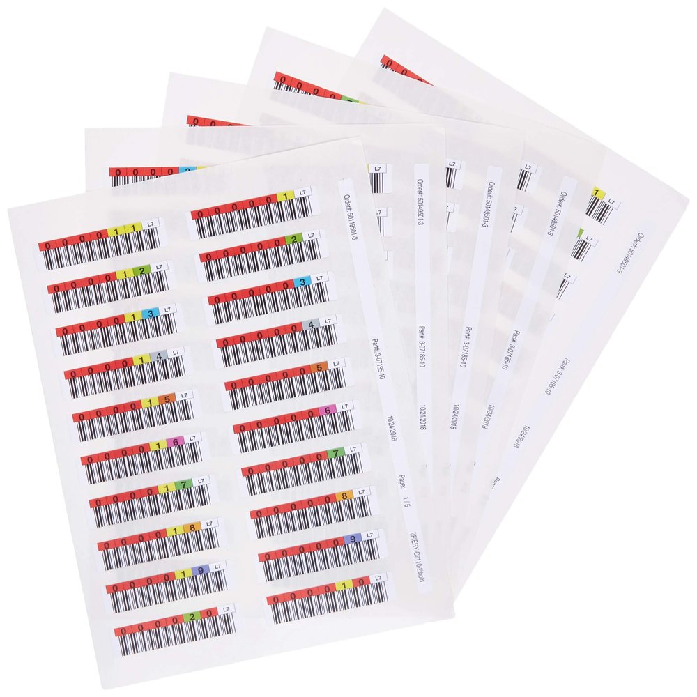 Quantum 100x Data Cartridge Bar Code Labels, Lto Ultrium 7 LTO7 Series 000001-000100 Data Cartridge