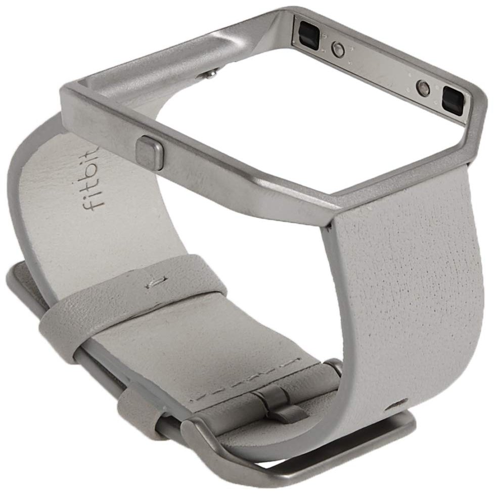 Fitbit Blaze Accessory Band, Leather, Mist Grey, Small