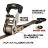 RPS Outdoors Mossy Oak 1" x 10' Ratchet Straps, 4-Pack view 4