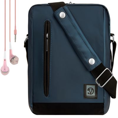 Adler 10.2 Premium Nylon Carrying Shoulder Bag Case for Amazon Tablets (Fire, Kindle Fire, HDX, HD) and Handsfree Earphones