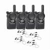 4 Motorola CLS1110 Two Way Radio Walkie Talkie with 4 HKLN4601 PTT Earpieces Black view 1
