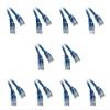 10 Pack, Cat5e Blue Ethernet Patch Cable, Snagless Molded Boot, 1.5 Feet, CNE541181 view 1
