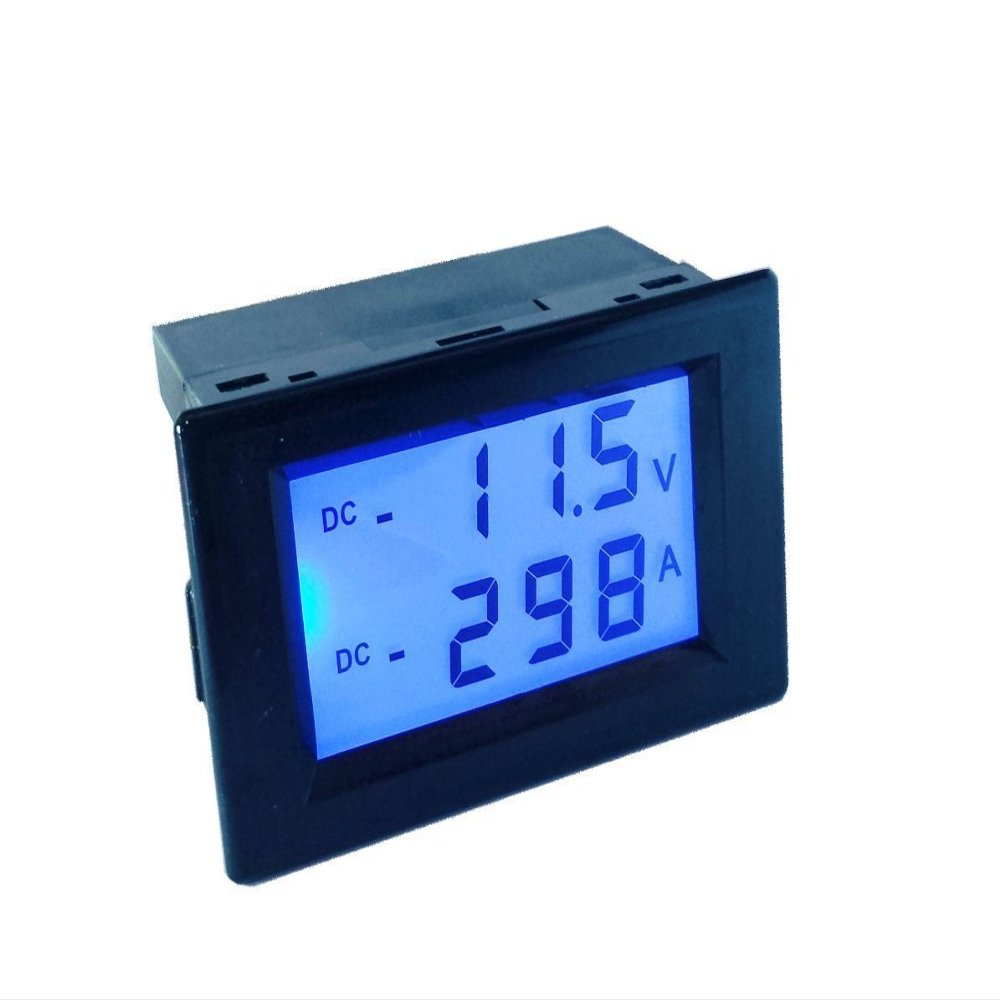 AILI Battery Monitor Voltage Current DC Combo Meter Charge and Discharge Current 20V 200V 200A (0-20V 0-200A)